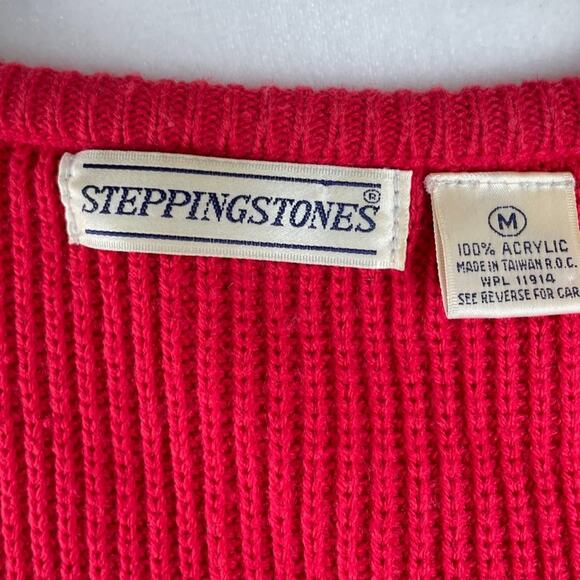 Vintage 90s Stepping Stones Sweater Sz M - Picture 7 of 8